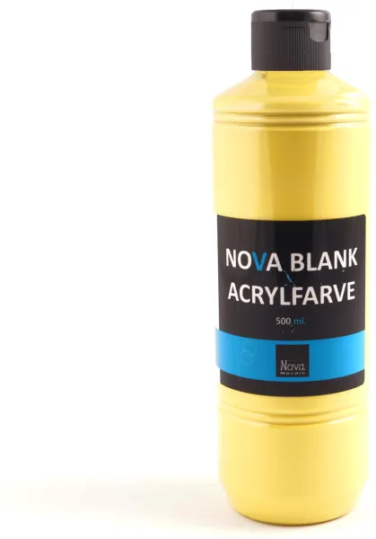Nova akrylfärg blank 500 ml. Primärgul