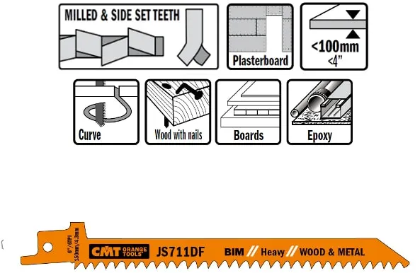 Sticksågblad 150mm BIM Heavy