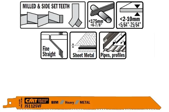 Sticksågblad 225mm BIM Heavy