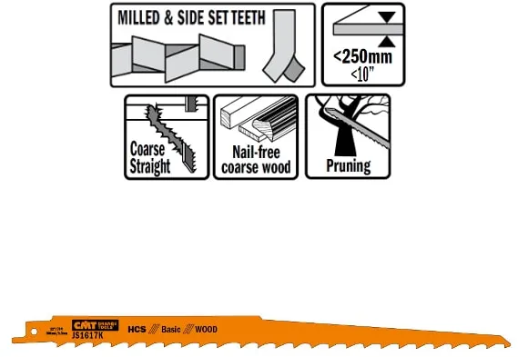 Sticksågblad 300mm HCS Basic