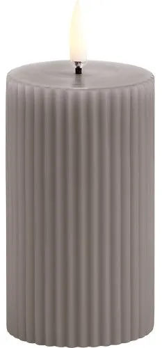 LED grooved Blockljus, Sandstone, Smooth, 5,8x10 cm Sandstone