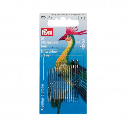 Prym Broderinålar Stål Silver 0,60x35mm Strl. 9 - 16 st