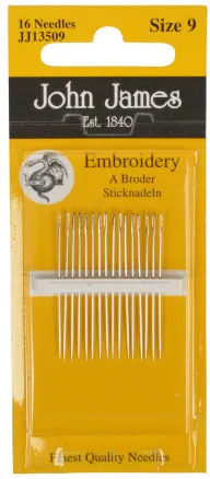 John James Broderinålar Storlek 9 - 16 st