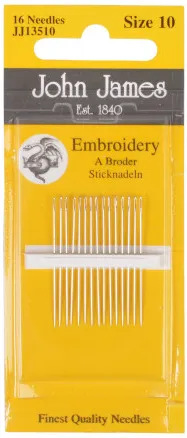 John James Broderinålar Storlek 10 - 16 stycken