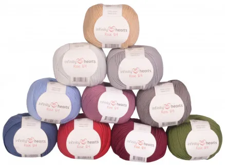 Infinity Hearts Rose 8/4 Garnpaket 08 Dammiga färger - 10 st - Garnpaket 08 Dammiga färger