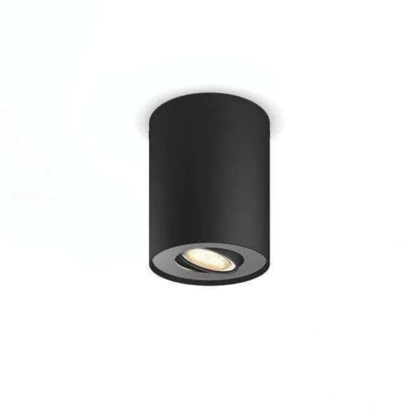 Philips Hue Pillar Single Spot Svart inkl. dimmer