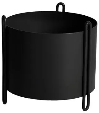 Woud Pidestall Liten Svart Vas