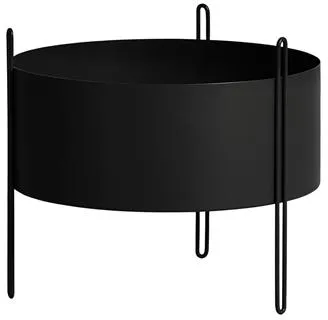 Woud Pidestall Medelstor Svart Blomkruka