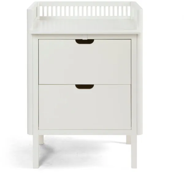 Skötbord med lådor - vit FSC®