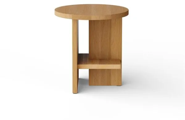 NINE Tee Sidobord Rund Ek