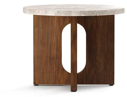Audo Androgyne Runt Soffbord Valnöt/ Kunis Breccia