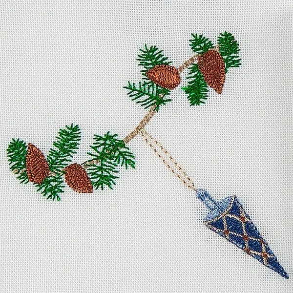 Langkilde & Søn - Julservett med blå strut